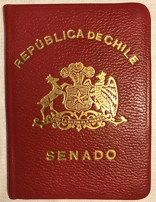 Carné de Senado de la República de Chile de Arturo Alessandrí Palma
