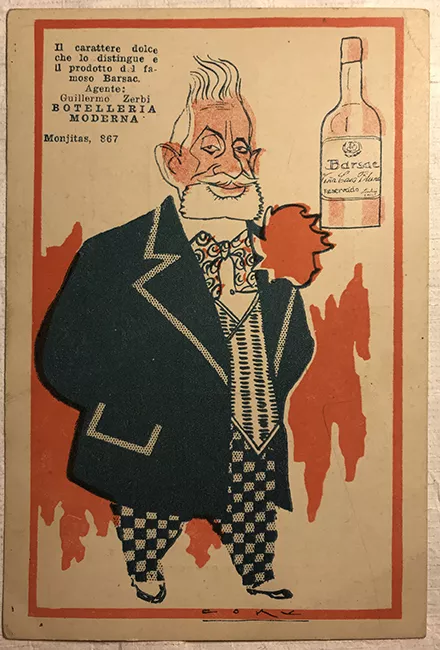 Publicidad de Botillería Moderna Guillermo Zerbi