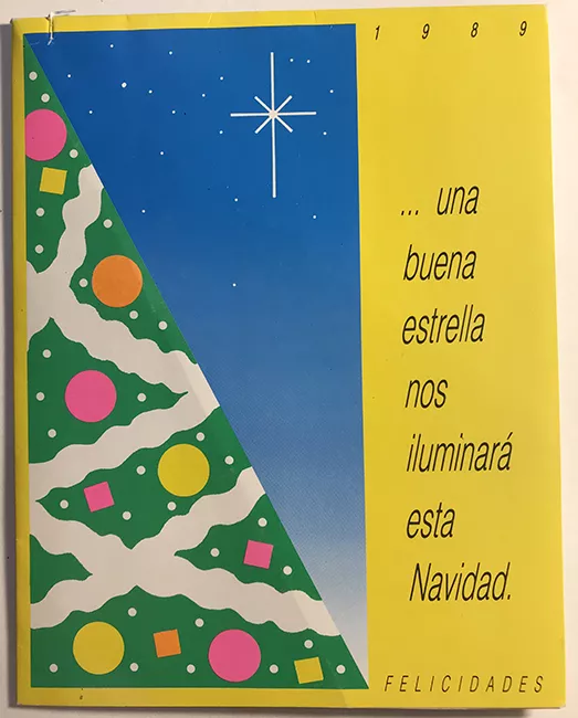 Tarjeta de navidad del candidato a Diputado Gustavo Alessandri 