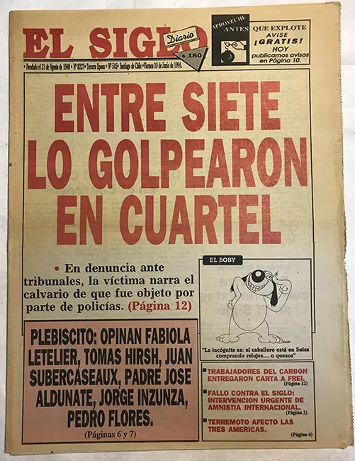 Diario El Siglo Viernes 10 de junio de 1994