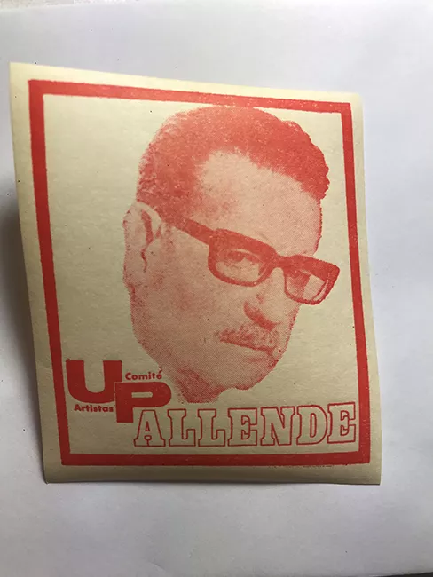 Pegatina de Salvador Allende