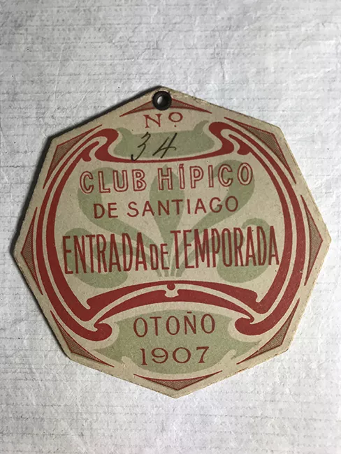 Entrada de temporada del Club Hípico de Santiago N°34