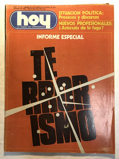 Revista HOY año I n°44. 29 marzo-4 abril 1978. Informe Especial Terrorismo