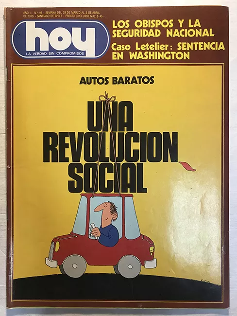 Revista HOY año II n°96. 28 marzo-3 abril 1979. Autos baratos: Una revolución social