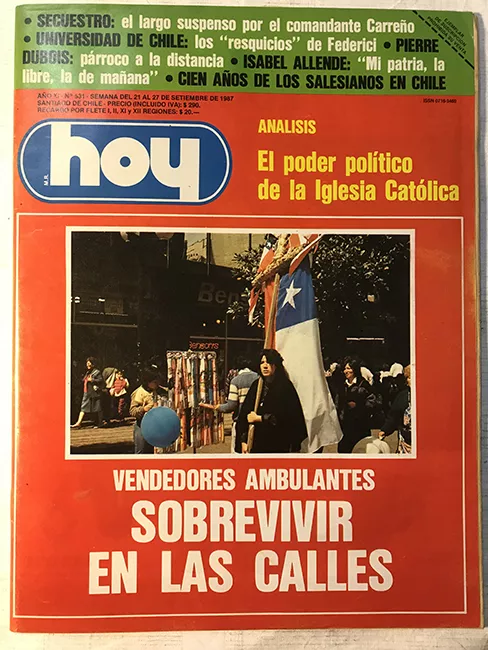 Revista HOY año XI n°531. 21 septiembre-27 septiembre de 1987. Sobrevivir en las calles