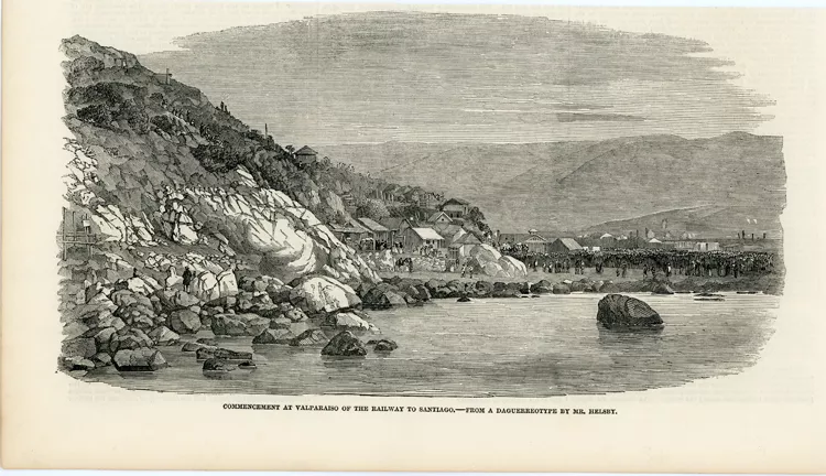Commencement at Valparaiso of the Railway to Santiago