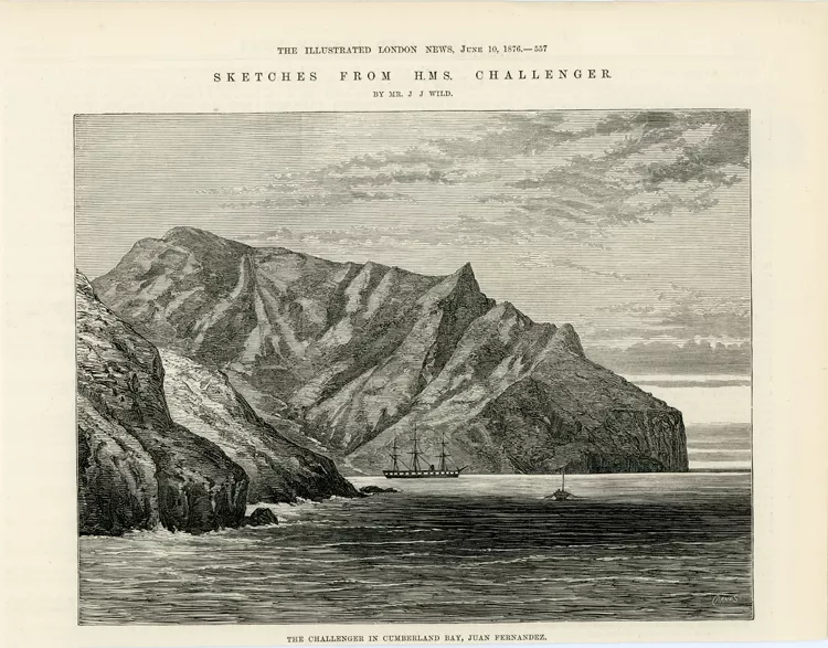 The Challenger in Cumberland Bay, Juan Fernandez