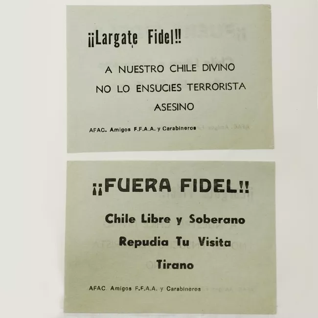 Manifestación contra la visita de Fidel Castro