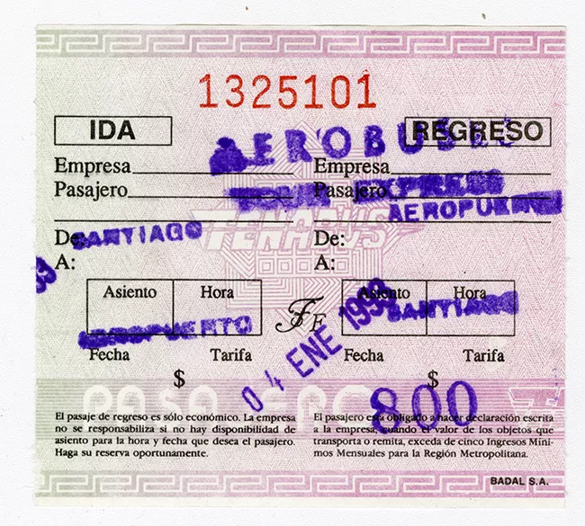 Pasaje Interurbano Aerobus Santiago-Aeropuerto