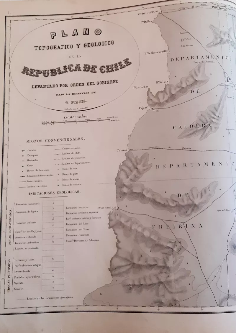 Plano Topográfico y Geológico de la República de Chile
