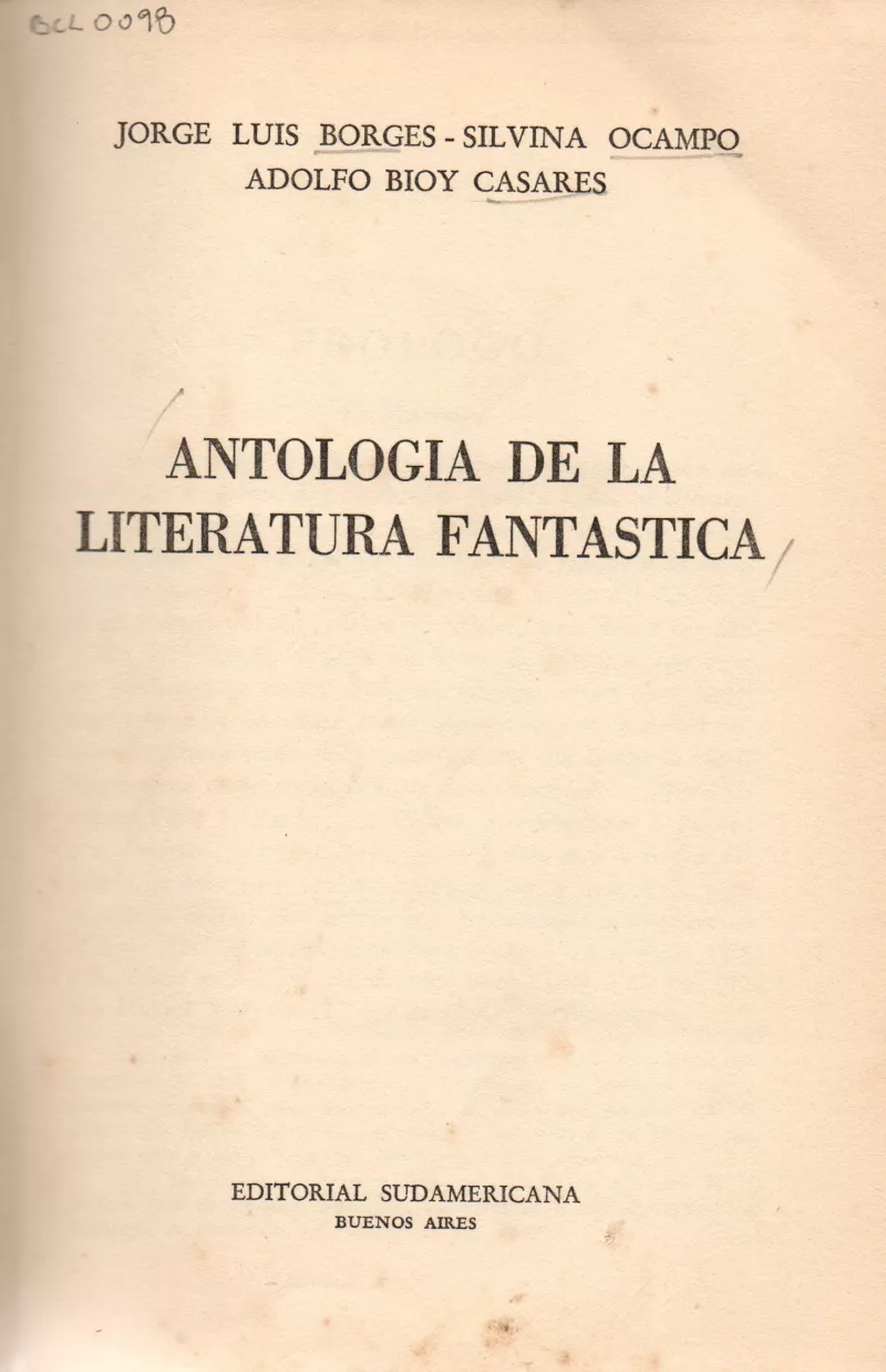 Antología de la literatura fantástica