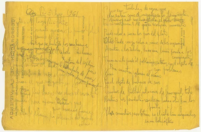 Borrador Poema "Riñihue 1961"
