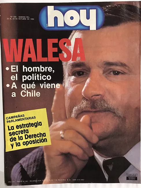 Revista HOY año XIII n°640. 23 octubre 1989-29 octubre 1989. Walesa