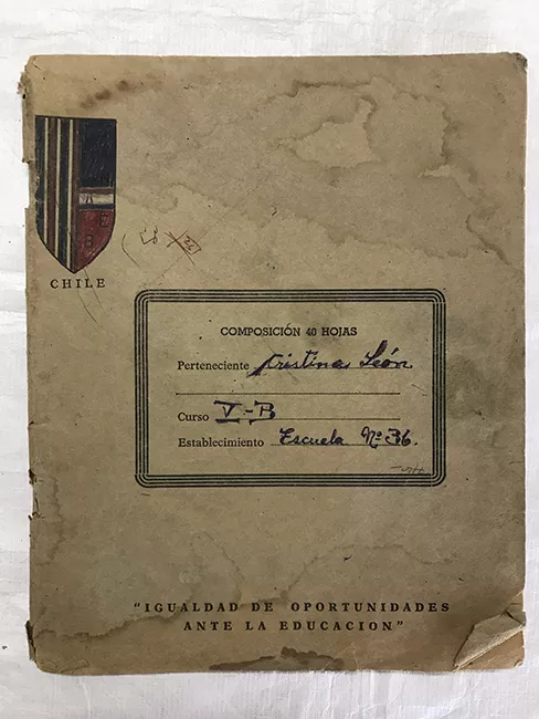 Cuaderno de composición (canto) de Cristina León