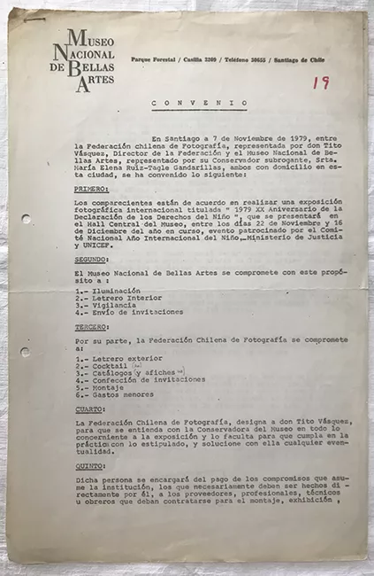 Convenio entre la Federación chilena de Fotografía y el Museo Nacional de Bellas Artes