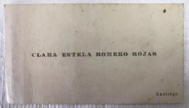 Tarjeta de Presentación de Clara Estela Romero Rojas