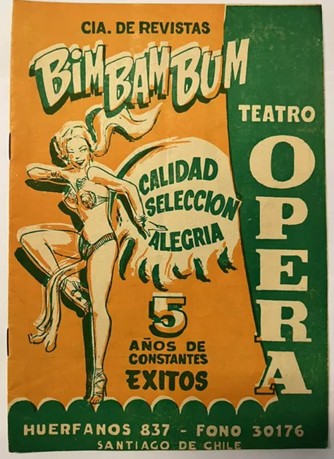 Programa de la Cía. de Revistas Bim Bam Bum. Opera Teatro. Lilian Del Río