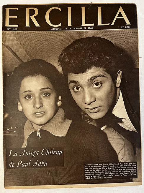 Ercilla N°1325. Año XXVI. La Amiga Chilena de Paul Anka