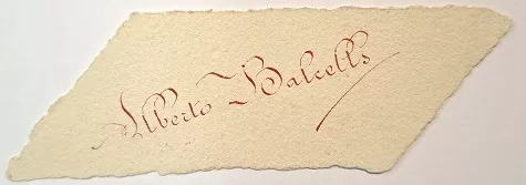 Etiqueta de Alberto Balcells