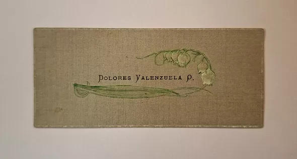 Tarjeta de visita de Dolores Valenzuela