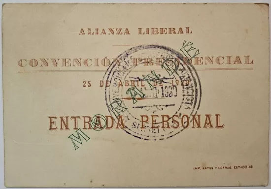 Entrada a la Convención de la Alianza Liberal 