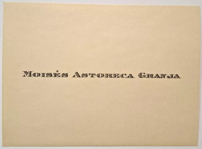 Tarjeta de visita de Moisés Astoreca Granja