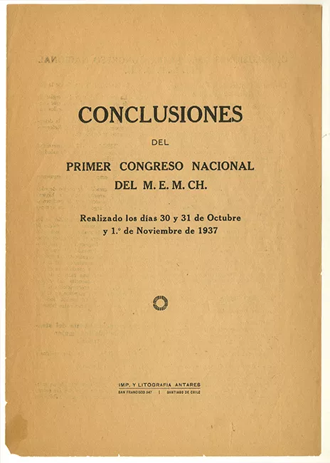 Conclusiones del Primer Congreso Nacional del M.E.M.CH